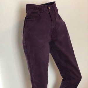 Vintage Bill Blass / purple high-waisted jeans S